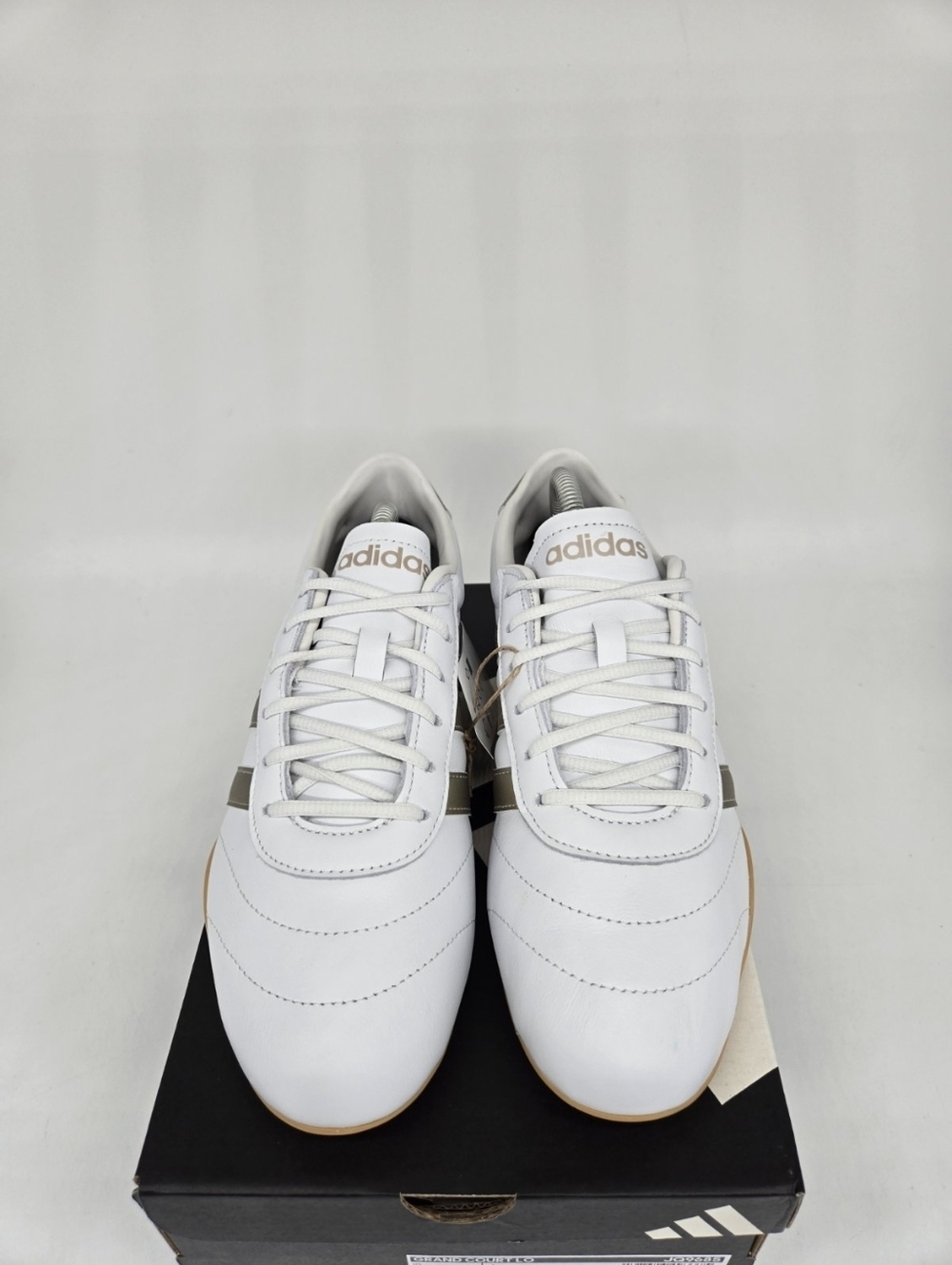 adidas Womens Grand Court Lo JQ9685 Crystal White Cyber Metallic Shoes Size 10.5 - Picture 2 of 8